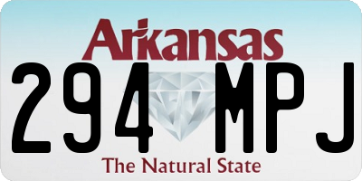 AR license plate 294MPJ