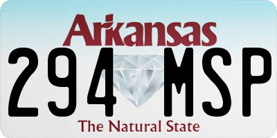 AR license plate 294MSP