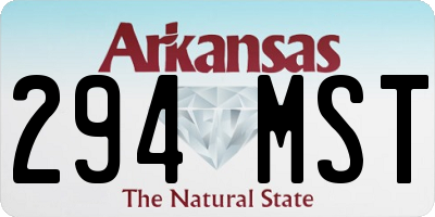 AR license plate 294MST