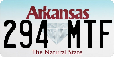 AR license plate 294MTF