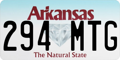 AR license plate 294MTG