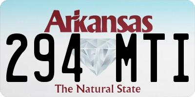 AR license plate 294MTI