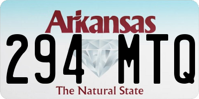 AR license plate 294MTQ