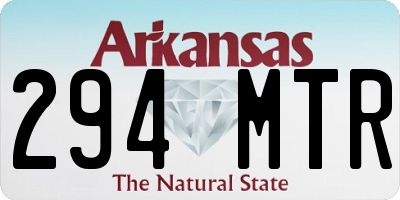 AR license plate 294MTR