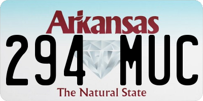 AR license plate 294MUC