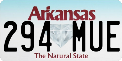 AR license plate 294MUE