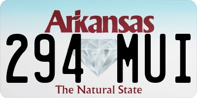AR license plate 294MUI