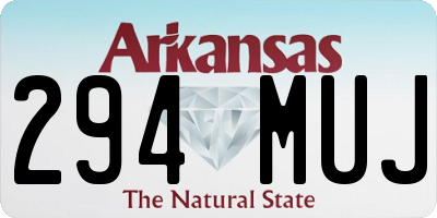 AR license plate 294MUJ