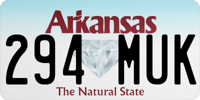 AR license plate 294MUK