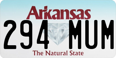 AR license plate 294MUM