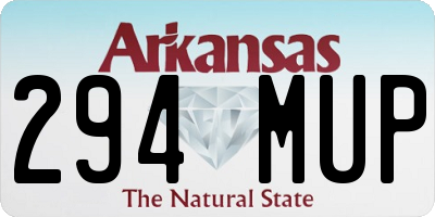 AR license plate 294MUP