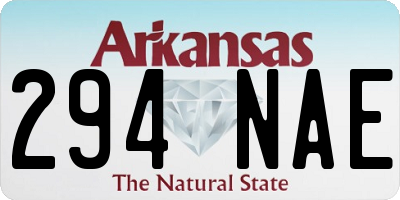 AR license plate 294NAE