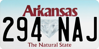 AR license plate 294NAJ