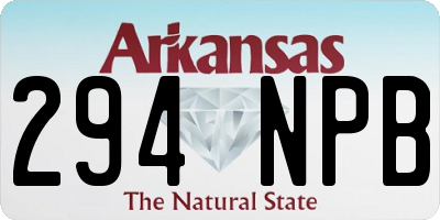 AR license plate 294NPB