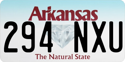AR license plate 294NXU