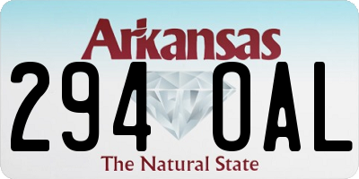 AR license plate 294OAL