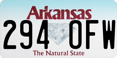 AR license plate 294OFW