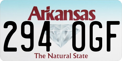 AR license plate 294OGF