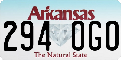 AR license plate 294OGO