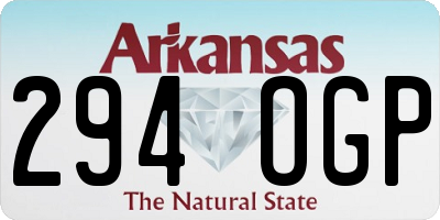AR license plate 294OGP