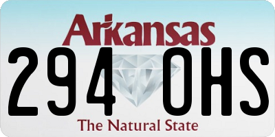AR license plate 294OHS