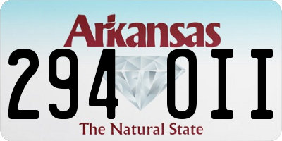 AR license plate 294OII