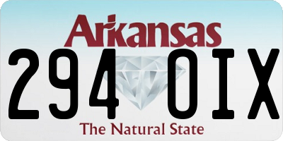 AR license plate 294OIX
