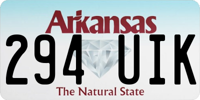 AR license plate 294UIK