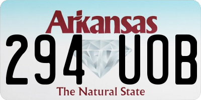 AR license plate 294UOB