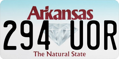 AR license plate 294UOR