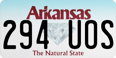 AR license plate 294UOS
