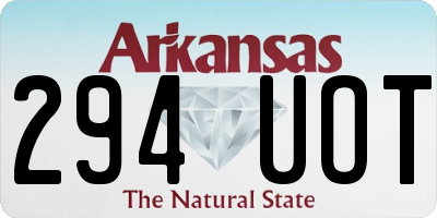 AR license plate 294UOT