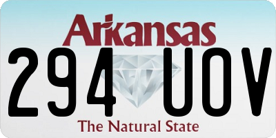 AR license plate 294UOV