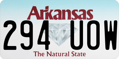 AR license plate 294UOW