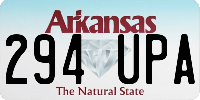 AR license plate 294UPA