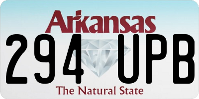 AR license plate 294UPB
