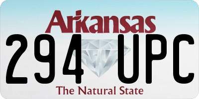 AR license plate 294UPC