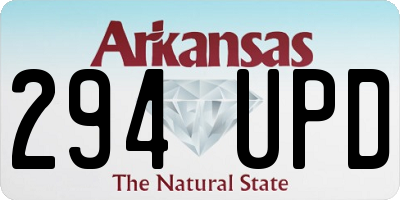 AR license plate 294UPD