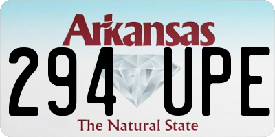 AR license plate 294UPE