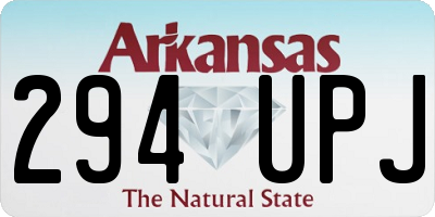 AR license plate 294UPJ