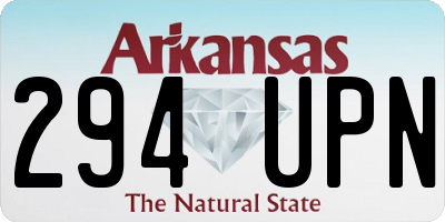 AR license plate 294UPN
