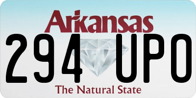 AR license plate 294UPO