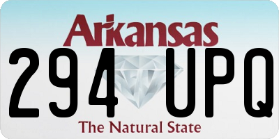 AR license plate 294UPQ