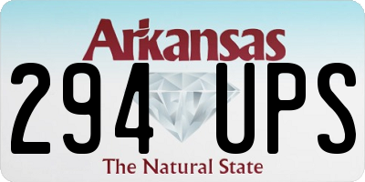 AR license plate 294UPS