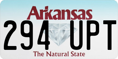 AR license plate 294UPT