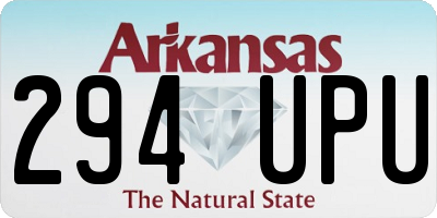 AR license plate 294UPU