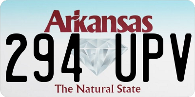 AR license plate 294UPV