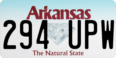 AR license plate 294UPW