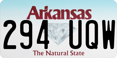AR license plate 294UQW