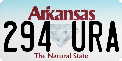 AR license plate 294URA